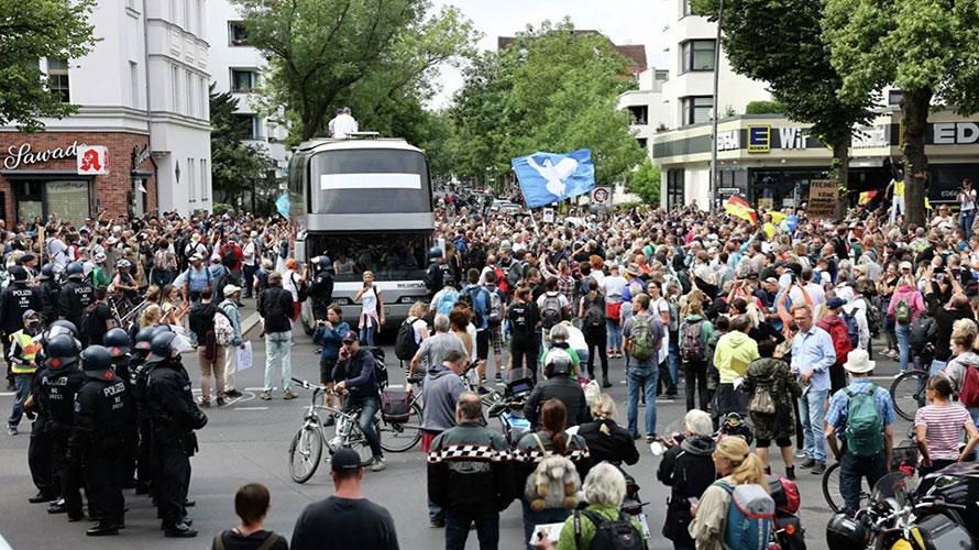 Hapšenja i neredi u Berlinu (video)