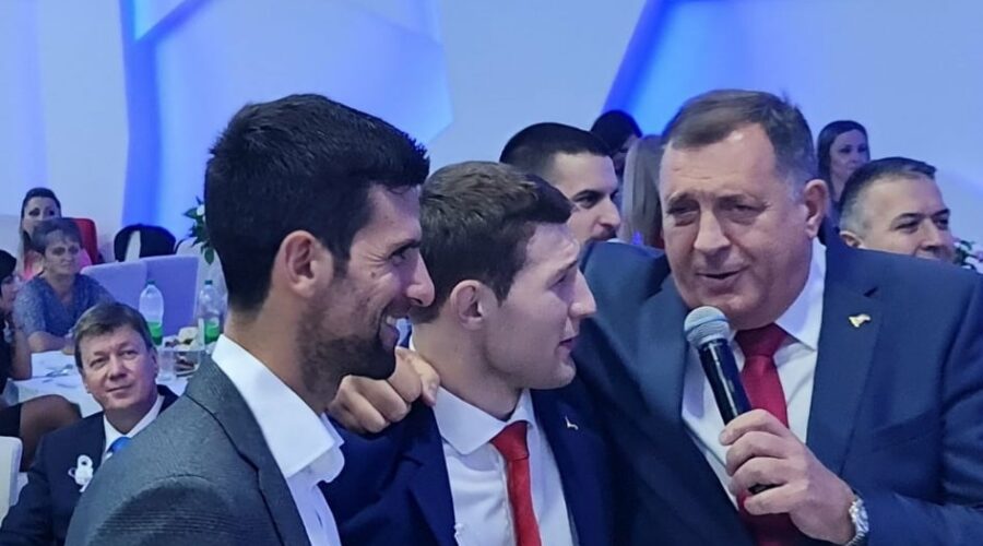 Dodik i Đoković na svadbi kod Nemanje Majdova (FOTO)
