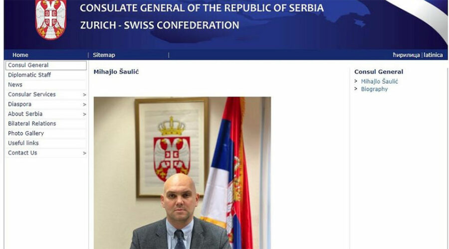 Sin Šabana Šaulića generalni konzul Srbije u Cirihu