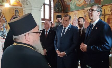 Dodik, Vučić i Višković posjetili manastir Žitomislić