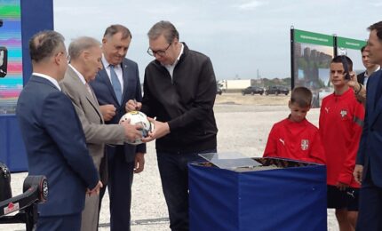 U prisustvu Vučića i Dodika ozvaničen početak izgradnje nacionalnog stadiona