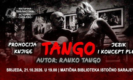 Danas u Matičnoj biblioteci promocija knjige “Tango- jezik i koncept plesa” Danas u Matičnoj biblioteci promocija knjige “Tango- jezik i koncept plesa”